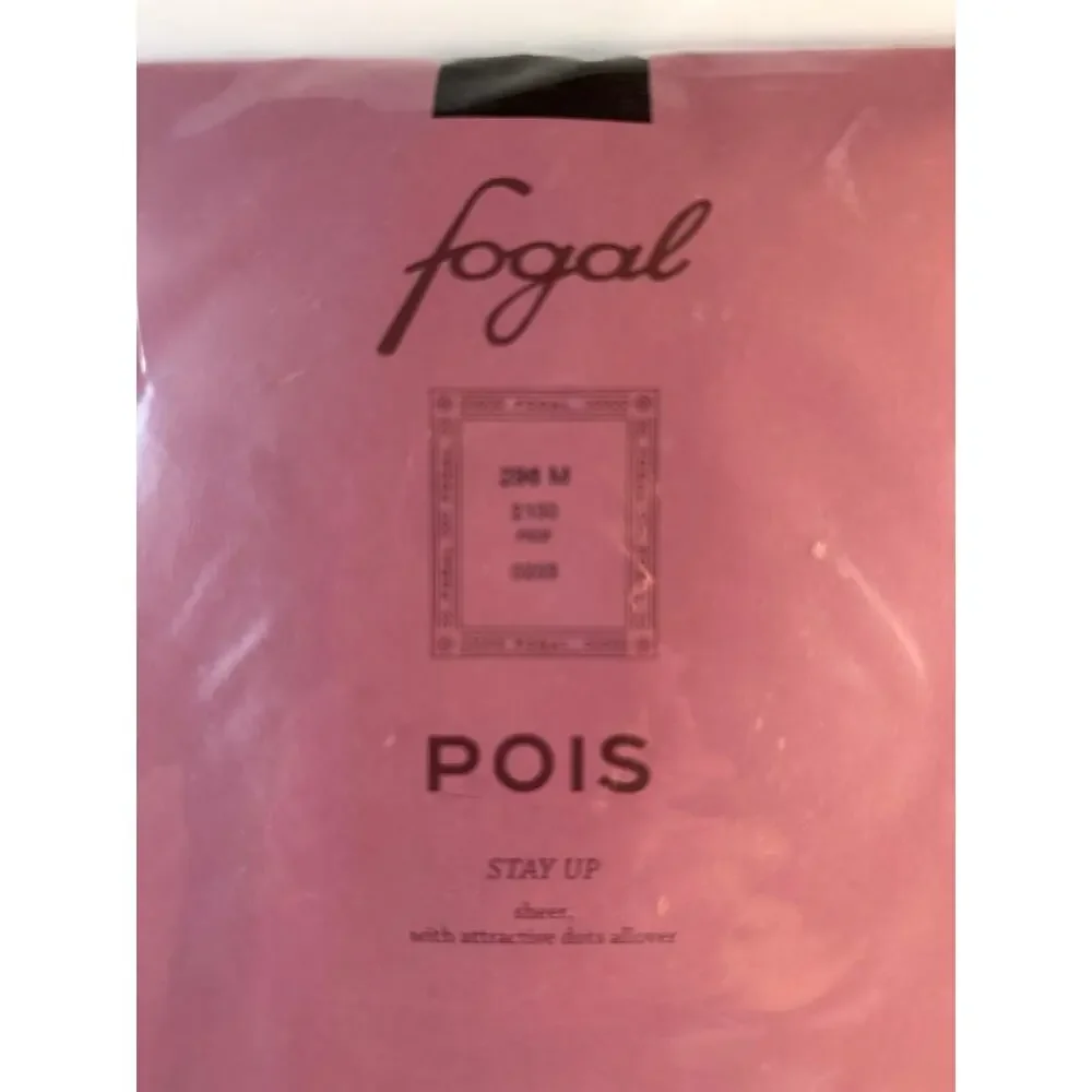 Fogal Pois Sheer Dot Stay-Up Stockings — Made in Italy — Size M — NIB